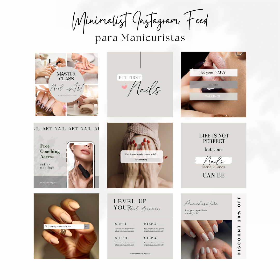 25 Plantillas Editables para Perfil de Instagram – JENNI NAILS